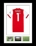 Arsenal Number 1 Dad Shirt Framed Artwork