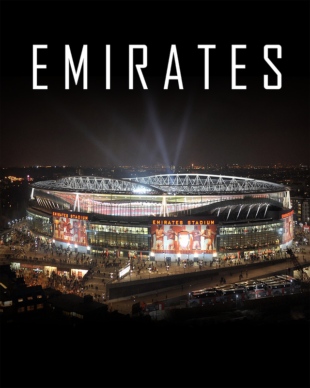 Arsenal Emirates Stadium At Night Framed Artwork