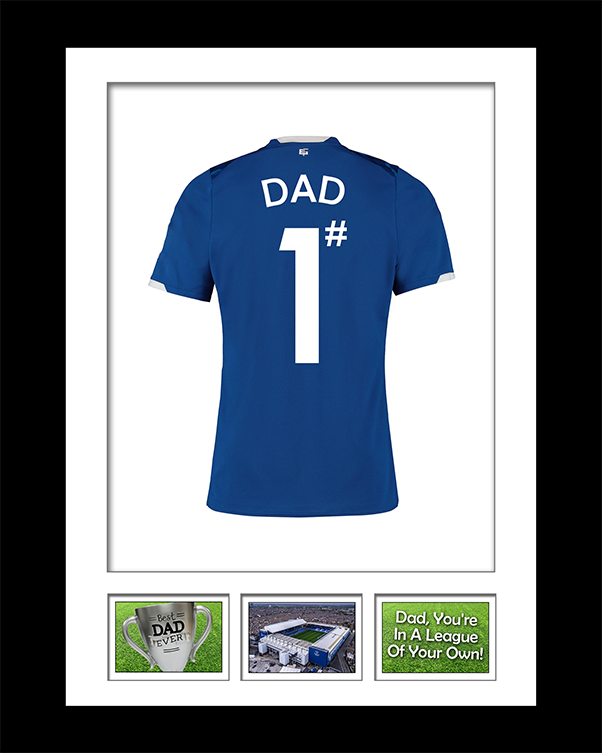 Everton Number 1 Dad Shirt Framed