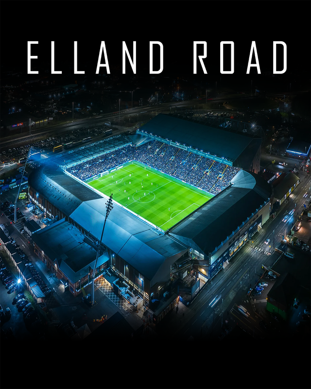 Leeds United Elland Road Stadium At Night Framed Artwork