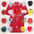 Liverpool Collection Of Old Shirts Framed Artwork