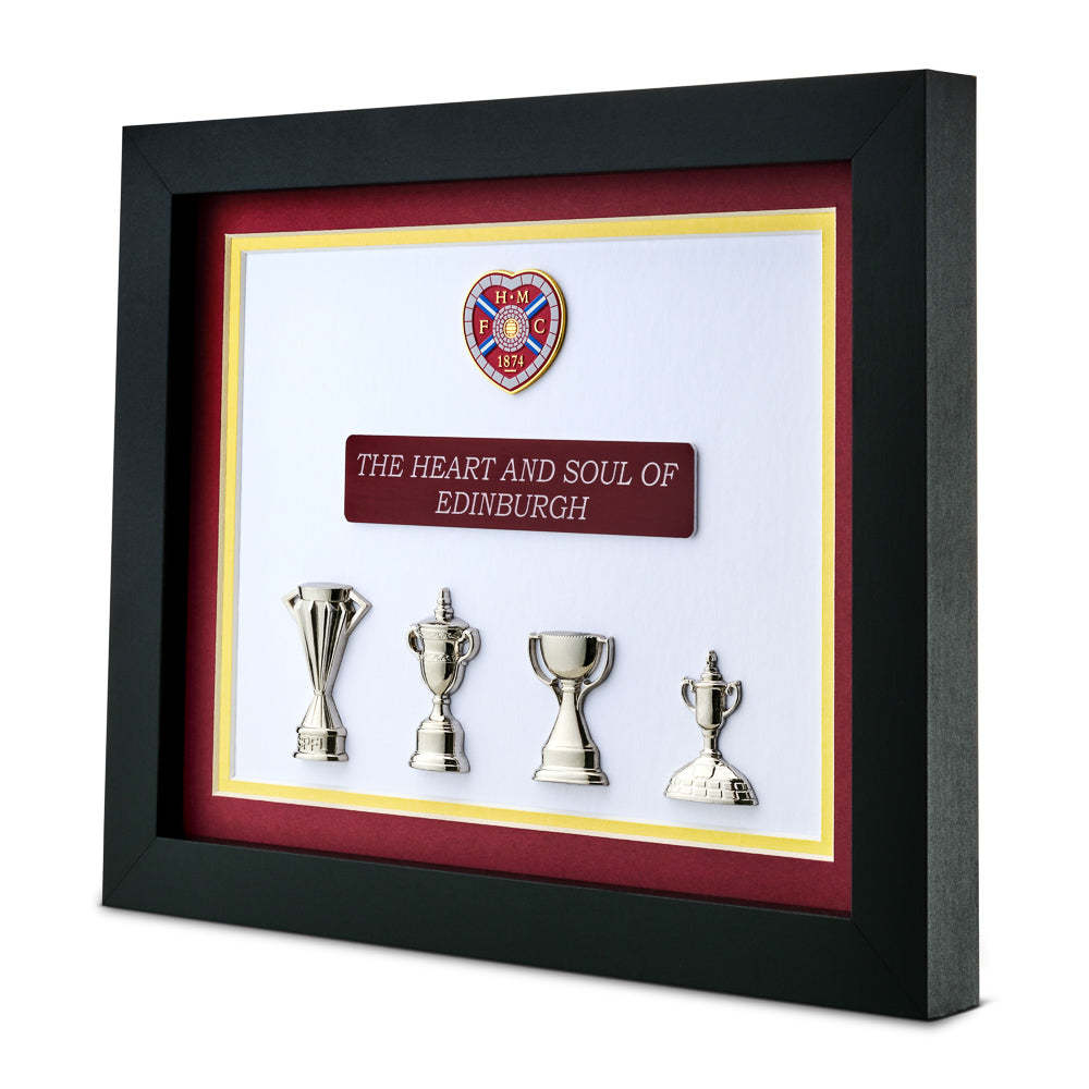 Framed Edinburgh Hearts Trophy Collection