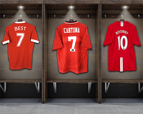 Manchester United Changing Room Old Shirt Framed Artwork