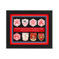 Arsenal Football Club Crest History Framed Display