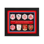 Arsenal Football Club Crest History Framed Display