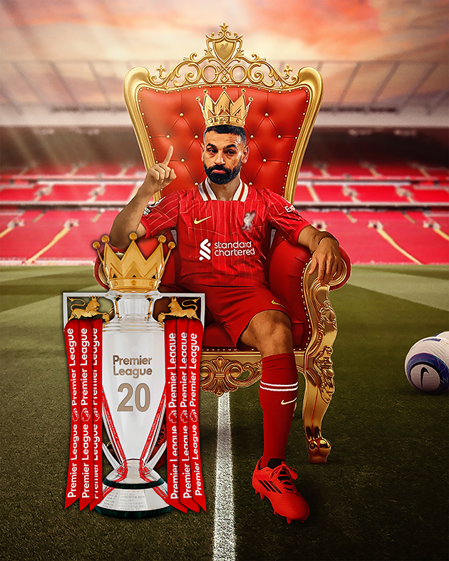 Liverpool King Salah 20 Framed Artwork